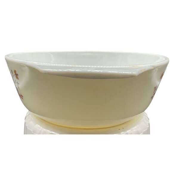 Vtg 1970s JAJ Pyrex England Casserole Dish Country Autumn Woodland 1qt 8"D x 3"H - Picture 2 of 7